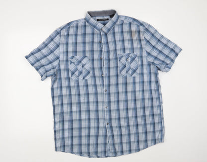 Axist Mens Blue Check   Button-Up Size XL