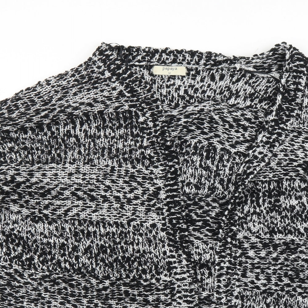 Womens UK Size M Papaya Multicoloured Cardigan Jumper