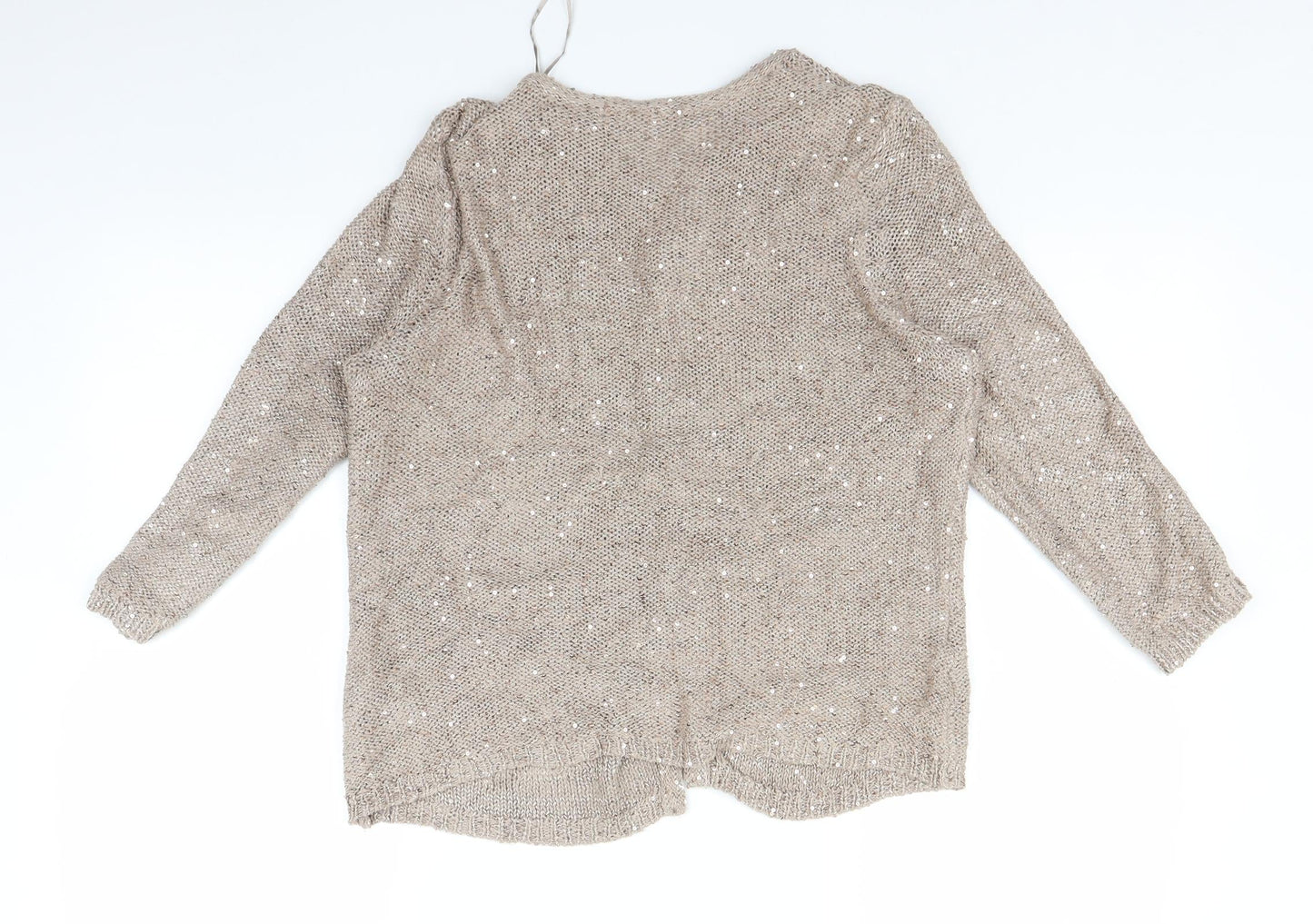Womens UK Size 12 Marks and Spencer Beige Pullover Jumper
