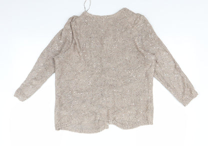 Womens UK Size 12 Marks and Spencer Beige Pullover Jumper