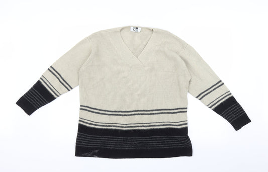 Versatility Womens Multicoloured Striped  Pullover Jumper Size 12