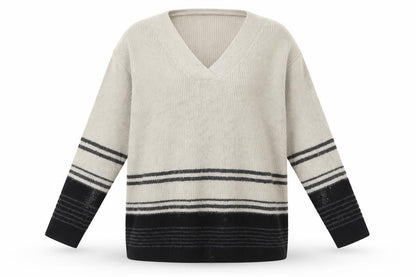 Versatility Womens Multicoloured Striped  Pullover Jumper Size 12