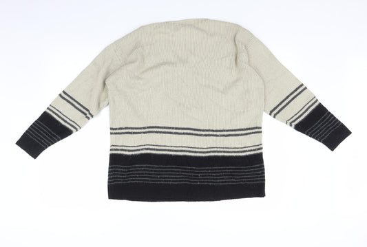 Versatility Womens Multicoloured Striped  Pullover Jumper Size 12
