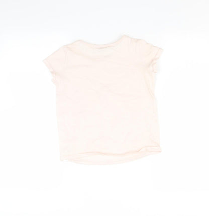 NEXT Girls Pink   Basic T-Shirt Size 8 Years  - batgirl