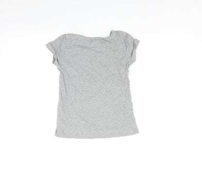 H&M Girls Grey   Basic T-Shirt Size 9-10 Years  - Heritage state