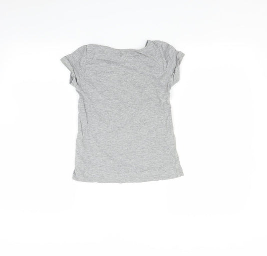 H&M Girls Grey   Basic T-Shirt Size 9-10 Years  - Heritage state