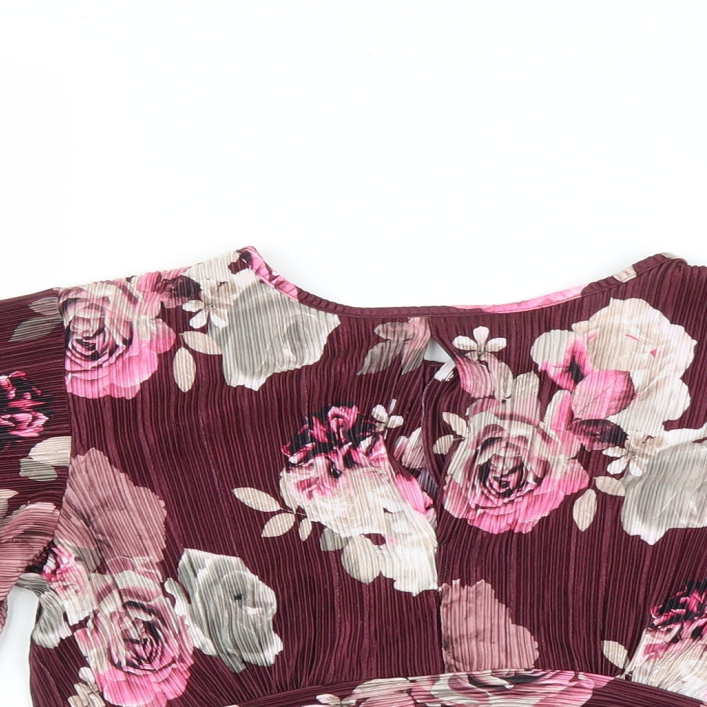 Womens UK Size 8 New Look Purple Basic Blouse