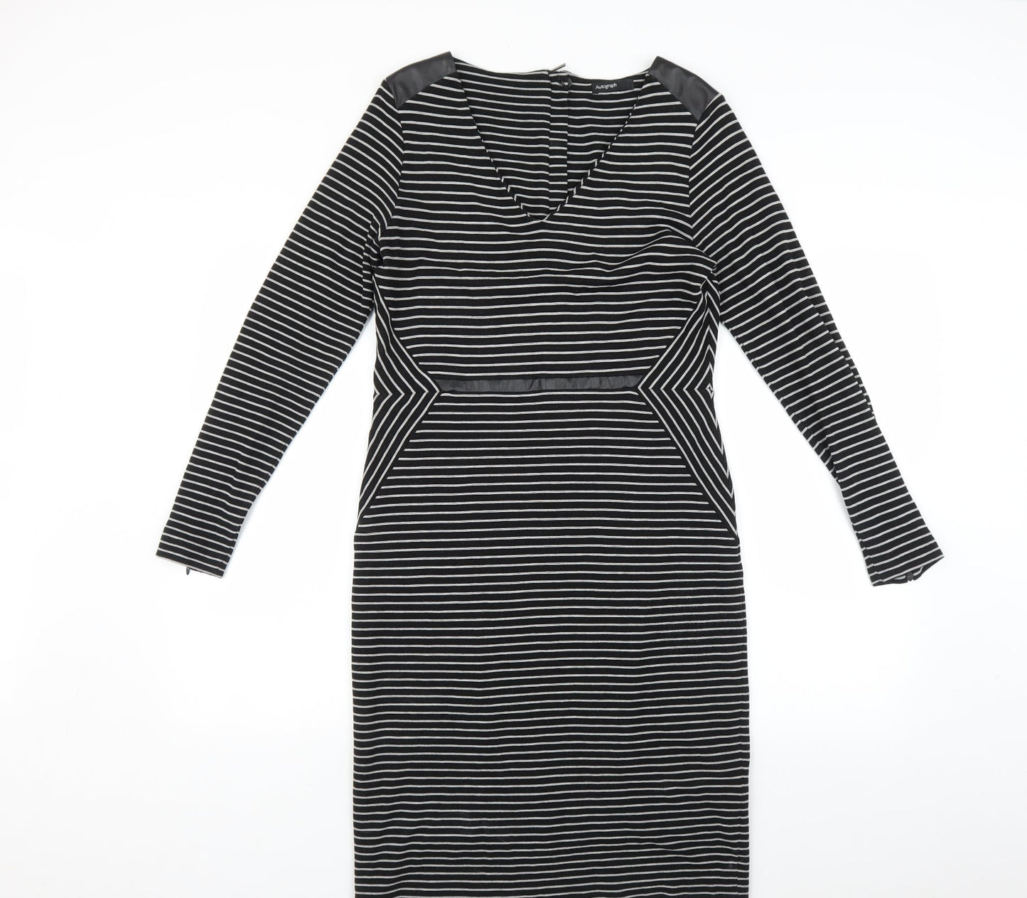 Autograph Womens Multicoloured Striped  A-Line  Size 12