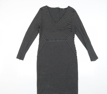 Autograph Womens Multicoloured Striped  A-Line  Size 12