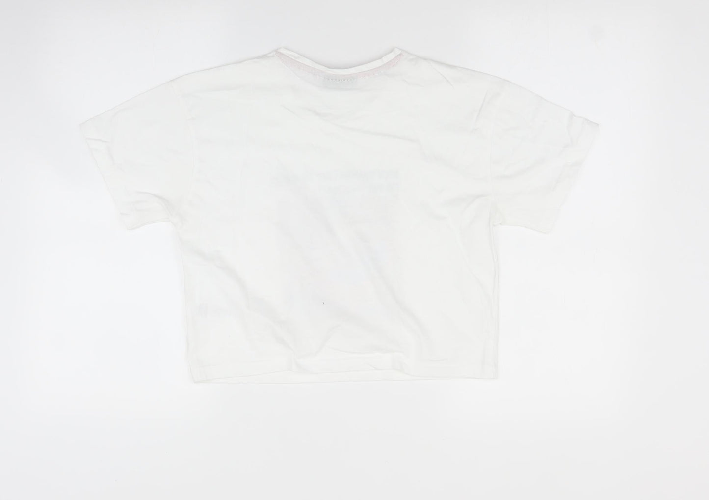 Womens UK Size S New Look White Basic T-Shirt