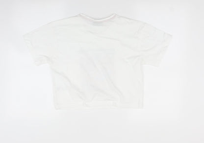 Womens UK Size S New Look White Basic T-Shirt