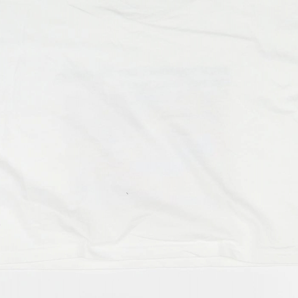Womens UK Size S New Look White Basic T-Shirt