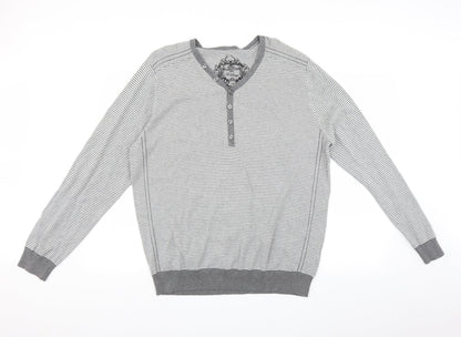 Burton Mens Multicoloured Striped  Pullover Jumper Size XL