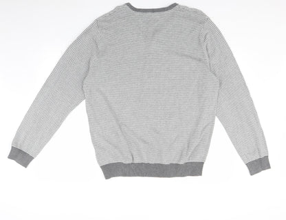 Burton Mens Multicoloured Striped  Pullover Jumper Size XL