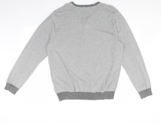 Burton Mens Multicoloured Striped  Pullover Jumper Size XL