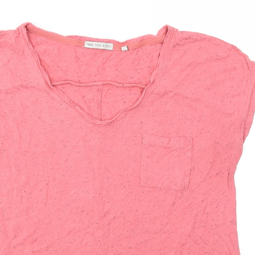 Womens UK Size 12 NEXT Pink Basic T-Shirt