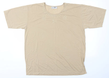 Womens UK Size XL Lucky Brown Basic Polo