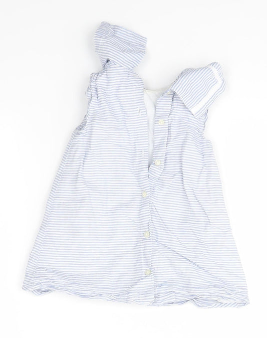 M&S Girls Multicoloured Striped  A-Line  Size 6-9 Months