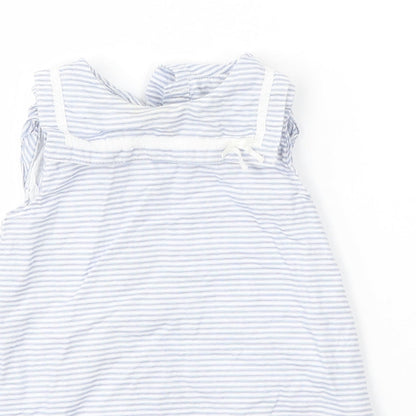 M&S Girls Multicoloured Striped  A-Line  Size 6-9 Months
