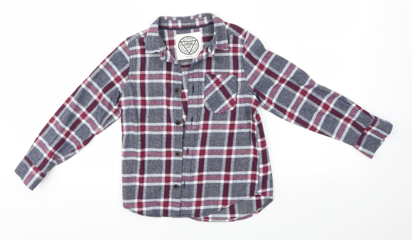 Matalan Boys Multicoloured Check  Basic Button-Up Size 7 Years