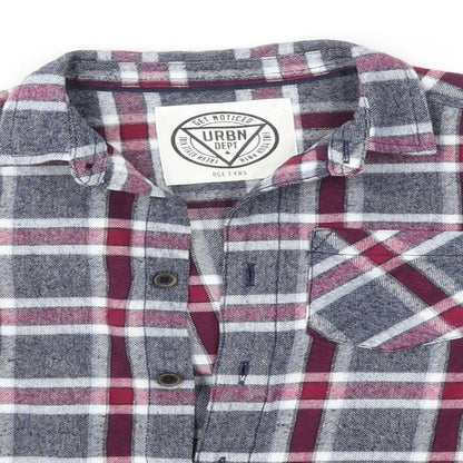 Matalan Boys Multicoloured Check  Basic Button-Up Size 7 Years