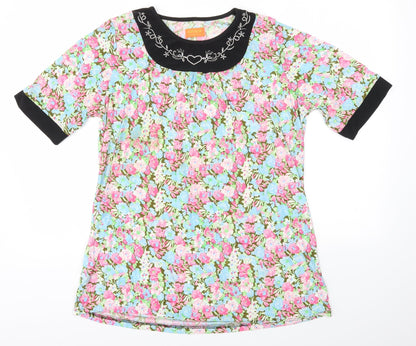 Womens UK Size M CECILIA Multicoloured Basic T-Shirt