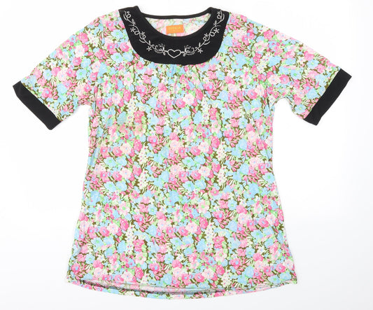 Womens UK Size M CECILIA Multicoloured Basic T-Shirt