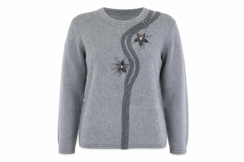Womens UK Size XL ALEXARA Grey Pullover Jumper