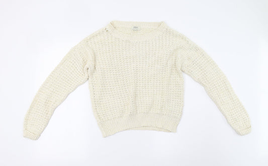 Womens UK Size 14 Papaya Beige Pullover Jumper