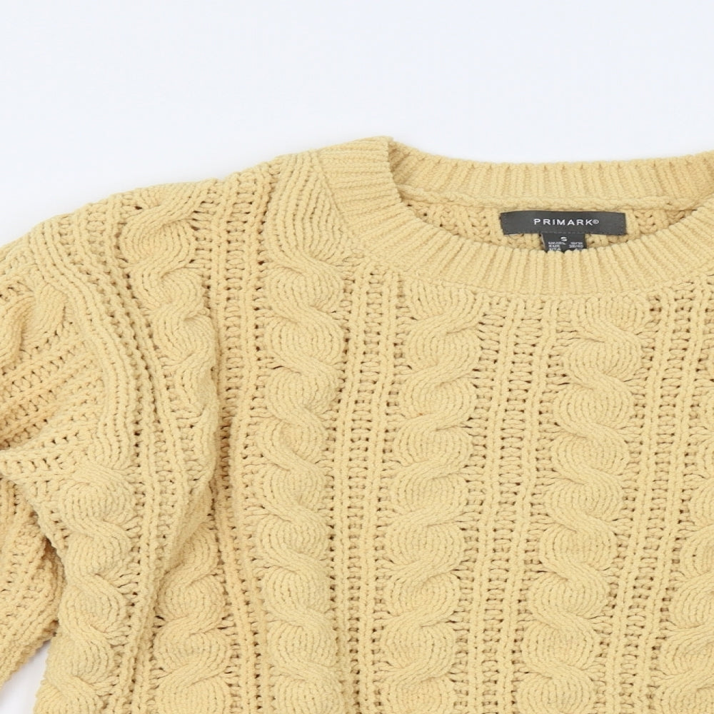 Primark Womens Yellow  Knit Pullover Jumper Size 12