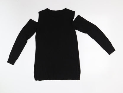 F&F Womens Black  Knit Pullover Jumper Size 12