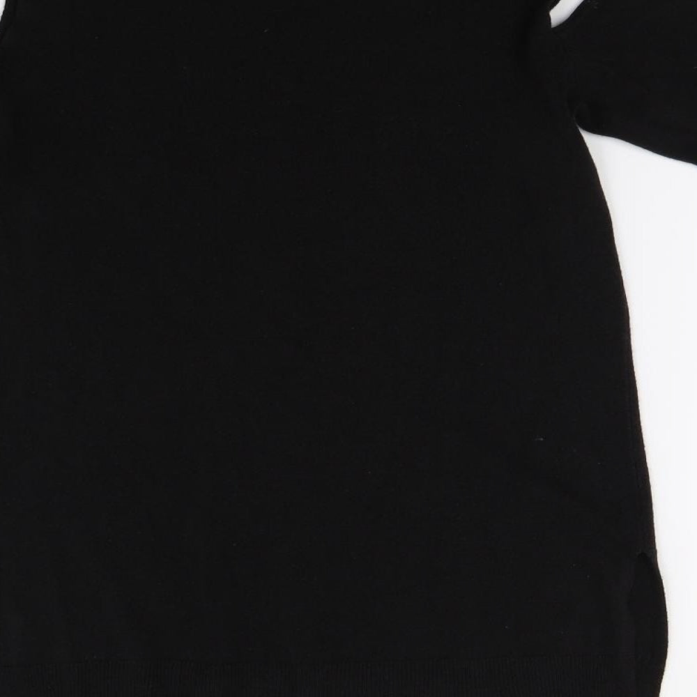 F&F Womens Black  Knit Pullover Jumper Size 12