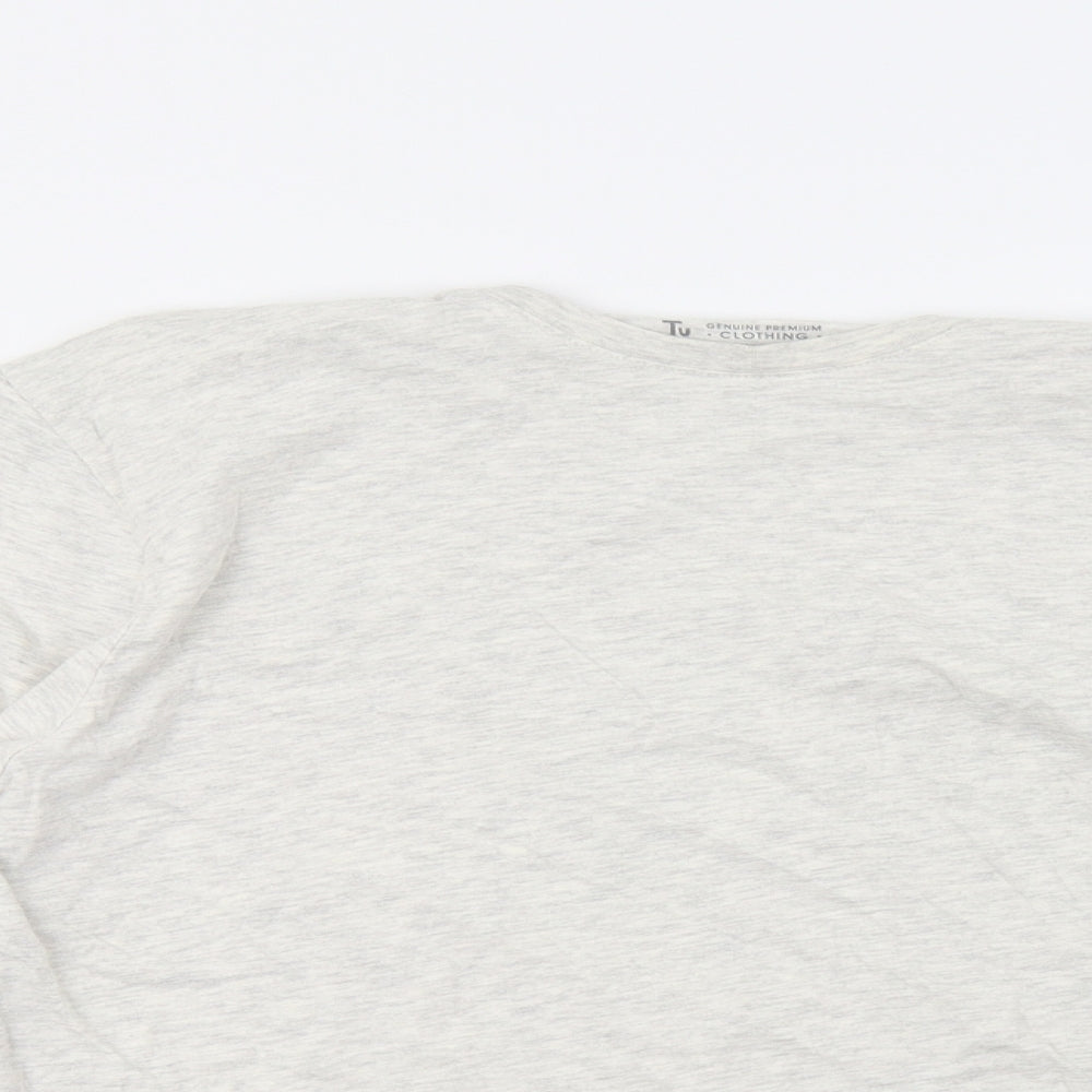 Womens UK Size M TU Grey Basic T-Shirt