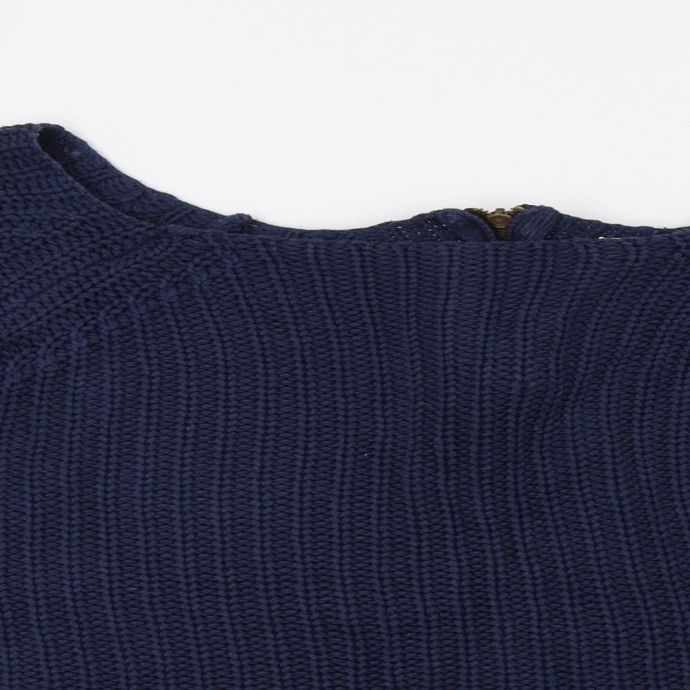 Golddigga Womens Blue  Knit Pullover Jumper Size 10