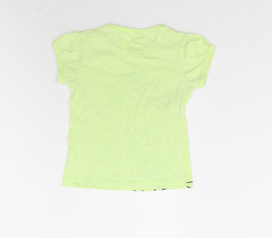 Disney Stores Girls Yellow   Basic T-Shirt Size 2 Years  - Minnie Mouse