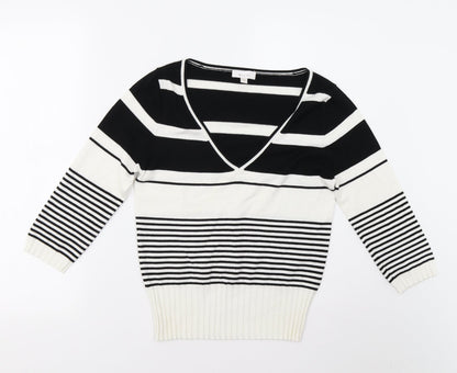 Mixin Womens Multicoloured Striped Knit Pullover Jumper Size M