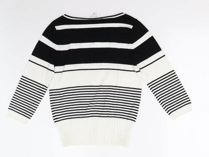 Mixin Womens Multicoloured Striped Knit Pullover Jumper Size M