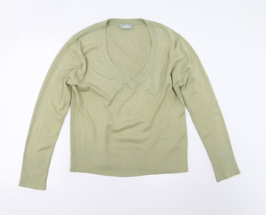 Wallis Womens Green  Knit Pullover Jumper Size 14