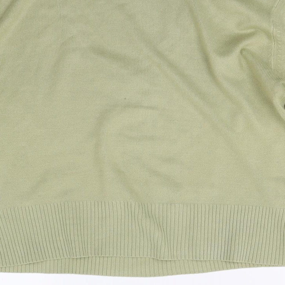 Wallis Womens Green  Knit Pullover Jumper Size 14