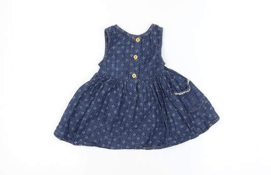 M&CO., Girls Blue Argyle/Diamond  A-Line  Size 3-6 Months