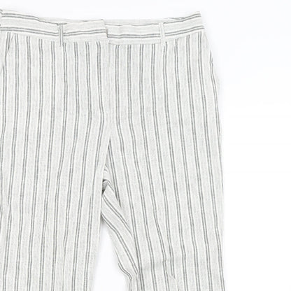 Carolina Belle Womens Grey Striped  Trousers  Size 18 L25 in