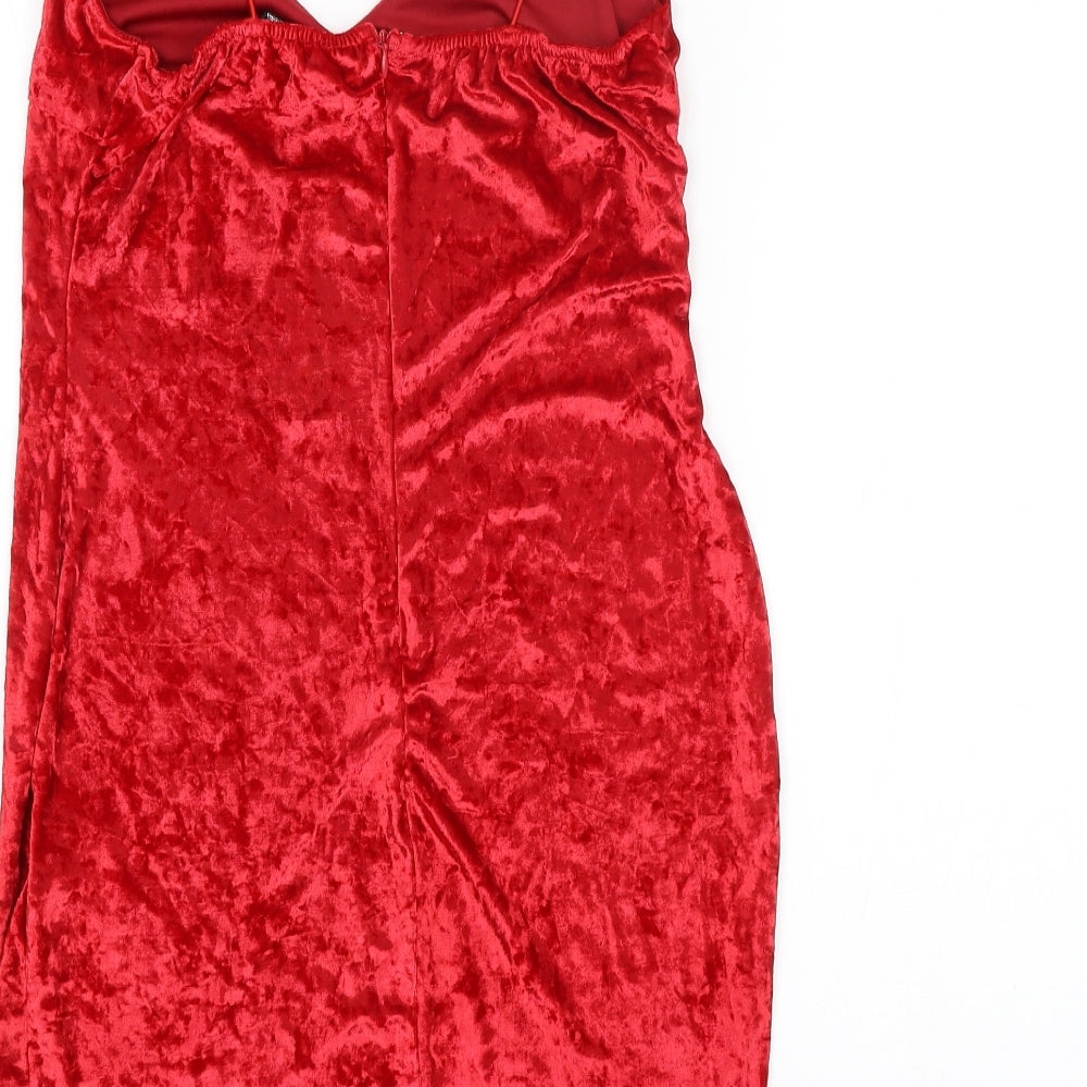 AX Paris Womens Red   Slip Dress  Size 10