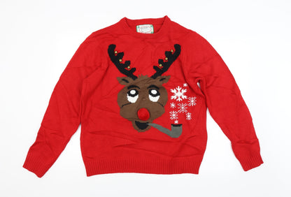 Cedar Wood State Mens Red   Pullover Jumper Size L