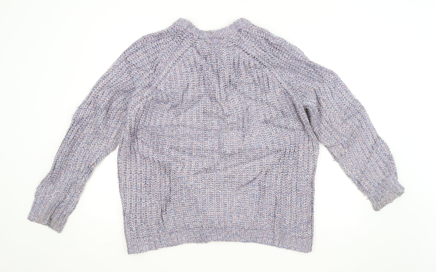 Cotton Traders Womens Purple Argyle/Diamond  Cardigan Jumper Size 14