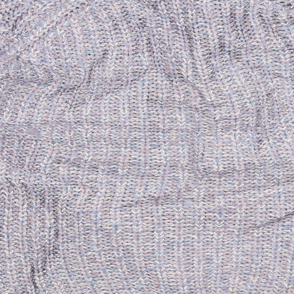 Cotton Traders Womens Purple Argyle/Diamond  Cardigan Jumper Size 14