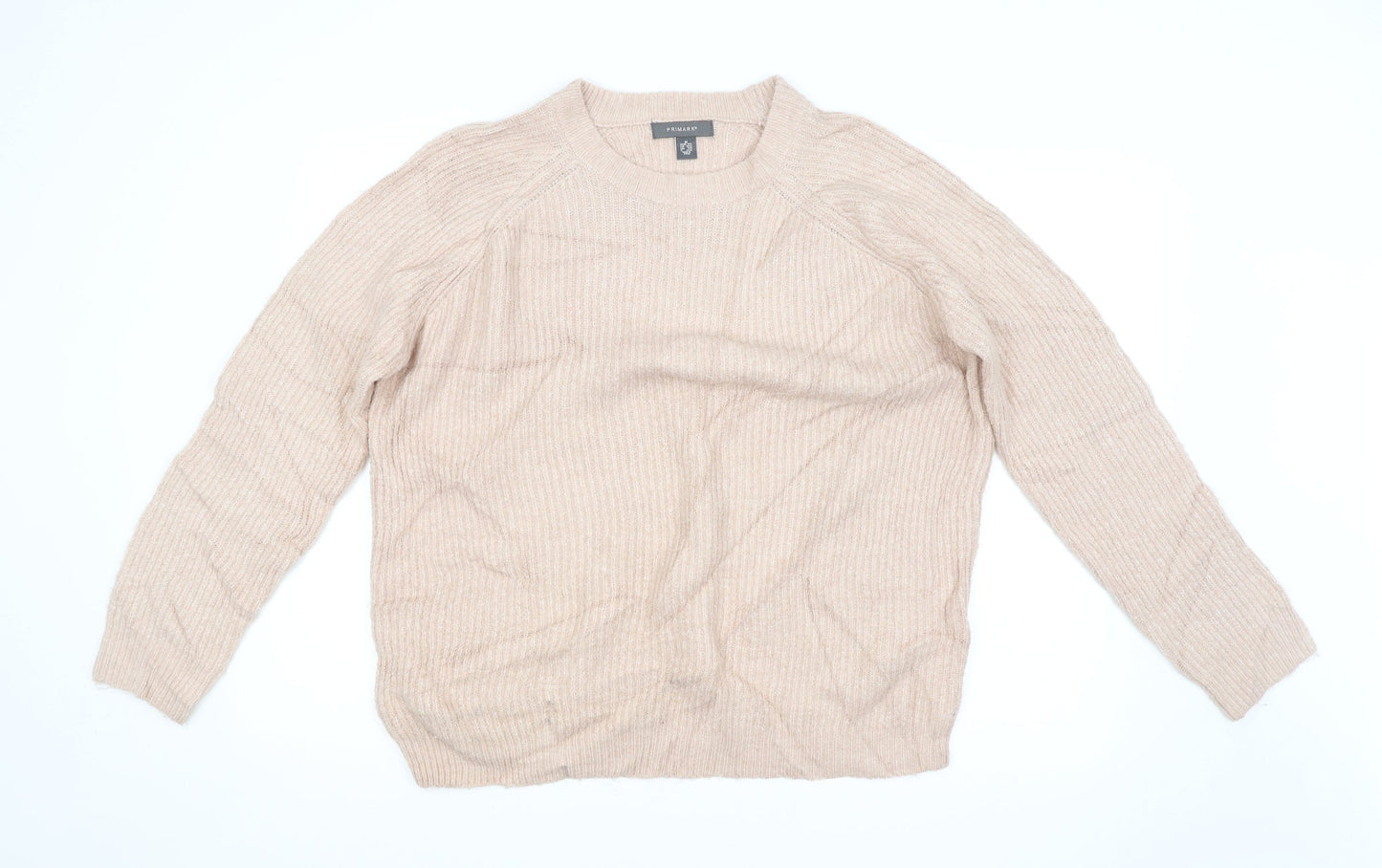 Primark Womens Pink Striped  Pullover Jumper Size 12