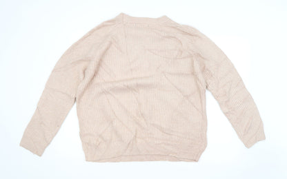 Primark Womens Pink Striped  Pullover Jumper Size 12