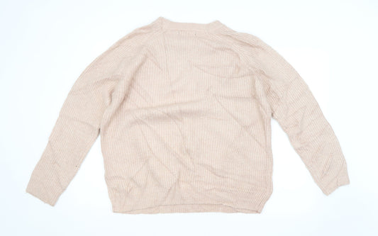 Primark Womens Pink Striped  Pullover Jumper Size 12
