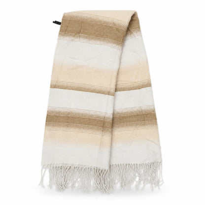 Preworn Unisex Beige Striped   Shawl/Wrap