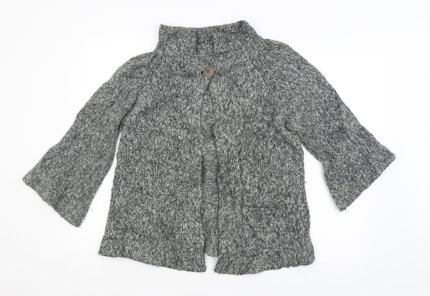 Womens UK Size 16 New Look Grey Cardigan Jumper
